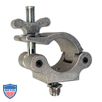 Mega-Coupler for film grip and rigging with solid wing nut tabs and secure hex head cap screw, designed for 1.66" to 2" OD truss tube.