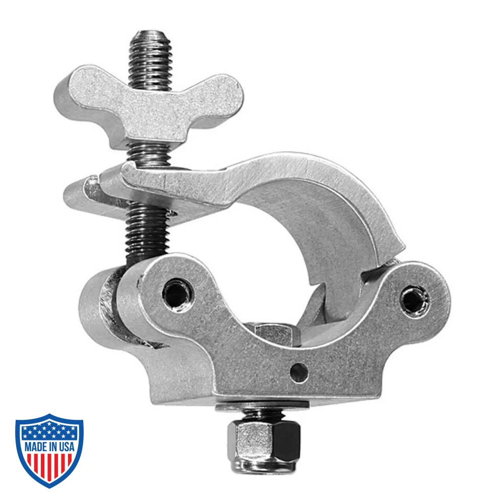 Mega-Coupler clamp for film grip and rigging, featuring solid wing nut tabs, hex head cap screw, and 14mm thick base for secure fastening