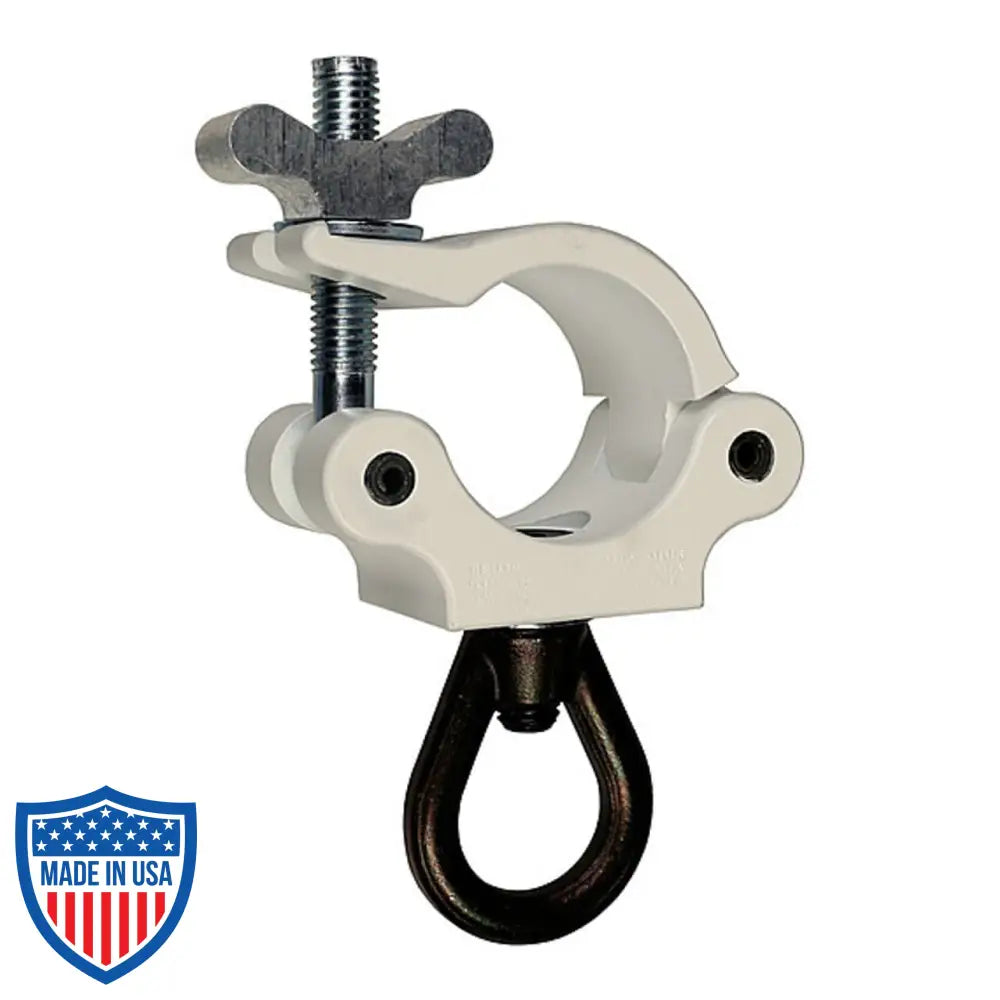 Mega-Coupler with Eye Nut for film grip and rigging, featuring a swivel forged steel eye nut for truss connections.