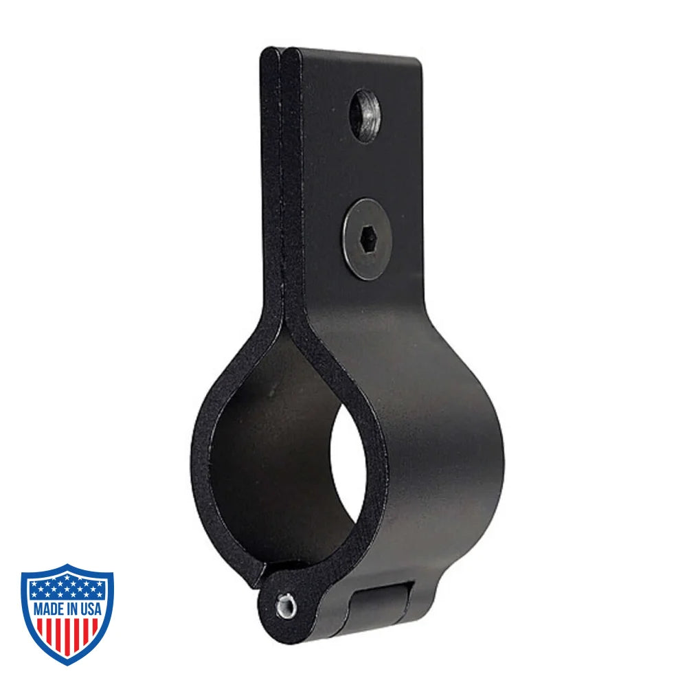 Mega-Folding Batten Clamp for film grip rigging, one-piece fastening solution for 1-1/2" pipe, with hex driver screw.