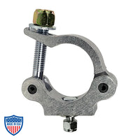 Mega-Slim Coupler for film grip rigging, lightweight and low profile design for smaller light fixtures, easy fastening with wide wing nut.