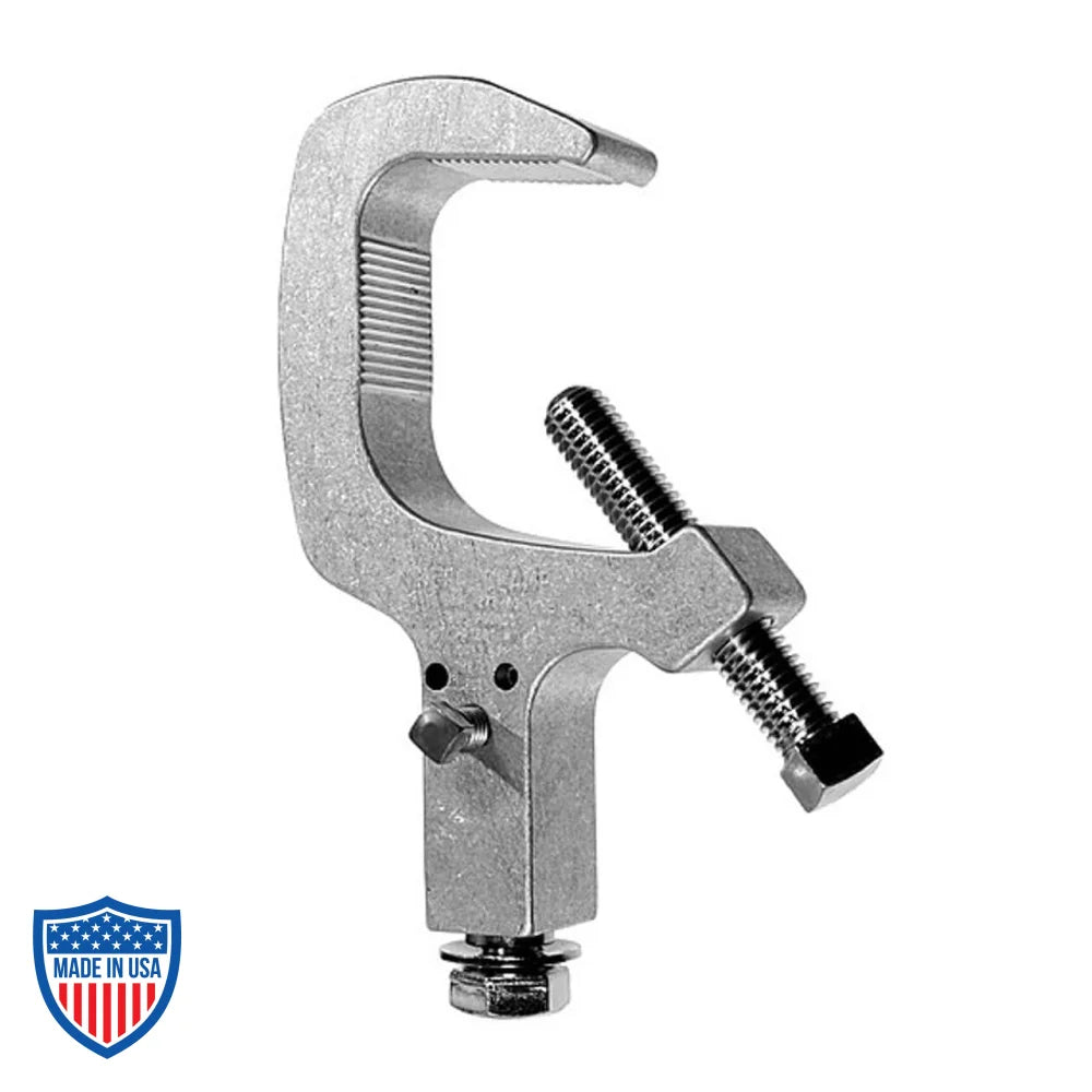 Mega-Swivel Clamp with hex head bolt and set screw for film grip and rigging on pipes and posts.