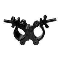 Mega-Swivel Coupler for film grip rigging with wide wing nuts for fastening pipes from 1.66" to 2.05" OD, optional stainless steel hardware.