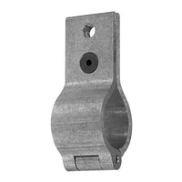 Mega-Folding Batten Clamp for secure 1-1/2" pipe rigging in film grips, with single socket screw and compatible with shackle pin attachments.