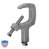 Micro-Clamp in polished aluminum finish for film grip and rigging, ideal for miniature fixtures on small pipes or tubes.