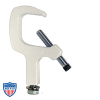 Micro-Clamp for film rigging, ideal for hanging miniature fixtures with high tensile aircraft aluminum and spring-loaded pan adjustment.