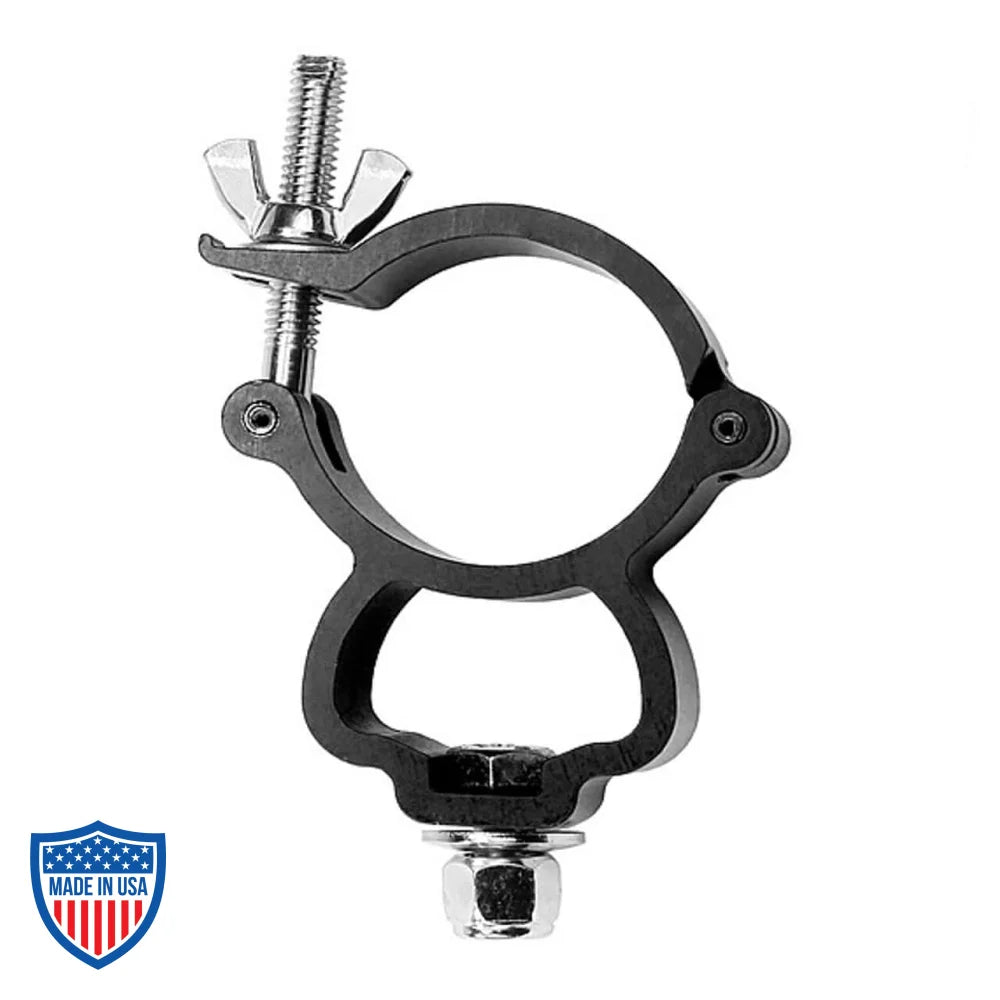 Mini-Coupler for film grip rigging with 330-pound load limit, featuring 3/8" x 3/4" Grade 5 bolt, Belleville washer, and Nylock nut.