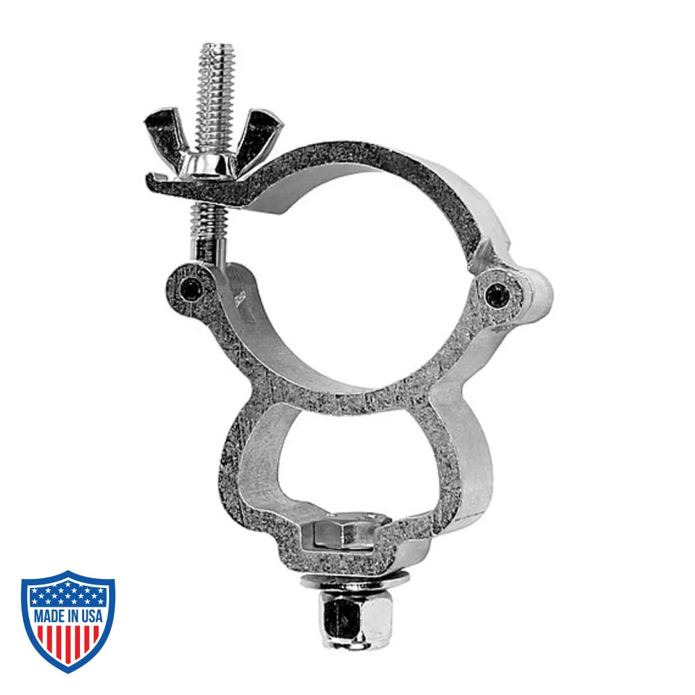 Mini-Coupler 1" wide, fits 1.65"-2" OD tubes, for film grip rigging, 330 lbs load capacity with Grade 5 bolt and Nylock nut