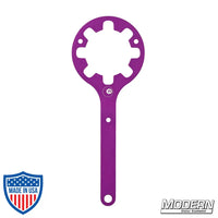 Mitchell Castlenut Wrench in purple for film grip and rigging, designed to tighten the collar with ease and speed