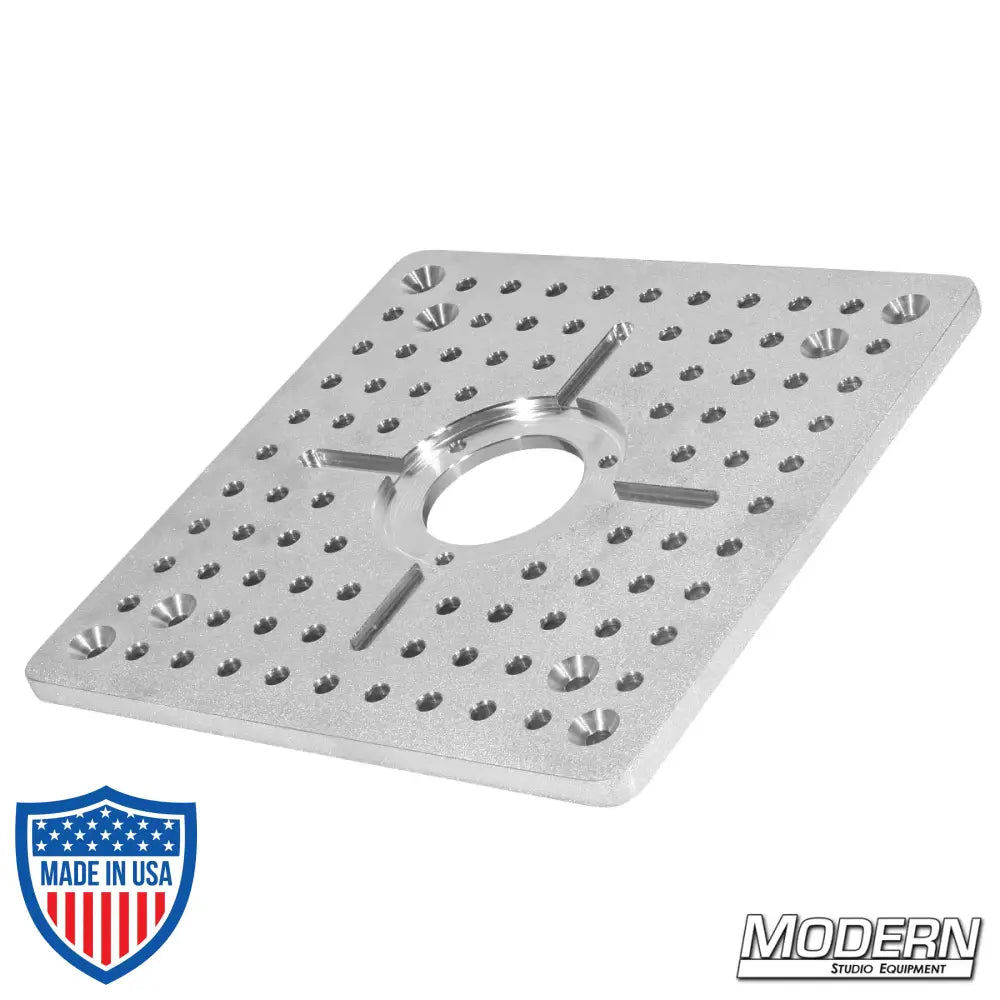 Mitchell Cheese Plate 12x12x1/2 inch 6061 aluminum for film grip and rigging by Modern Studio Equipment