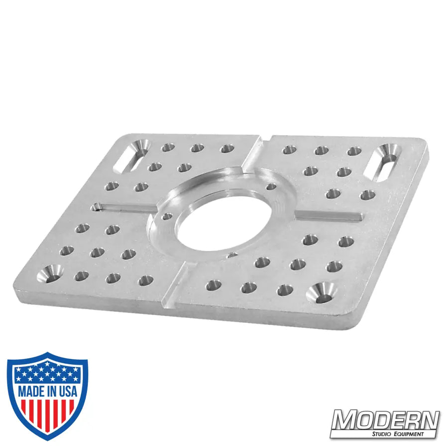 Mitchell Cheese Plate 7-1/2-inch x 10-inch, 1/2" thick 6061 aluminum, perfect for film grip and rigging tasks.