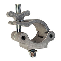 Mega-Coupler for film grip and rigging with solid wing nut tabs and secure hex head cap screw, designed for 1.66" to 2" OD truss tube.