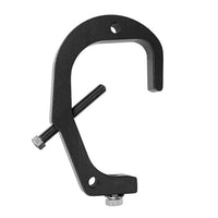 Monstro-Clamp 4-inch for film grip rigging, CNC cut from aluminum, capable of fastening 2" to 4" OD pipes with a 250-pound load limit.