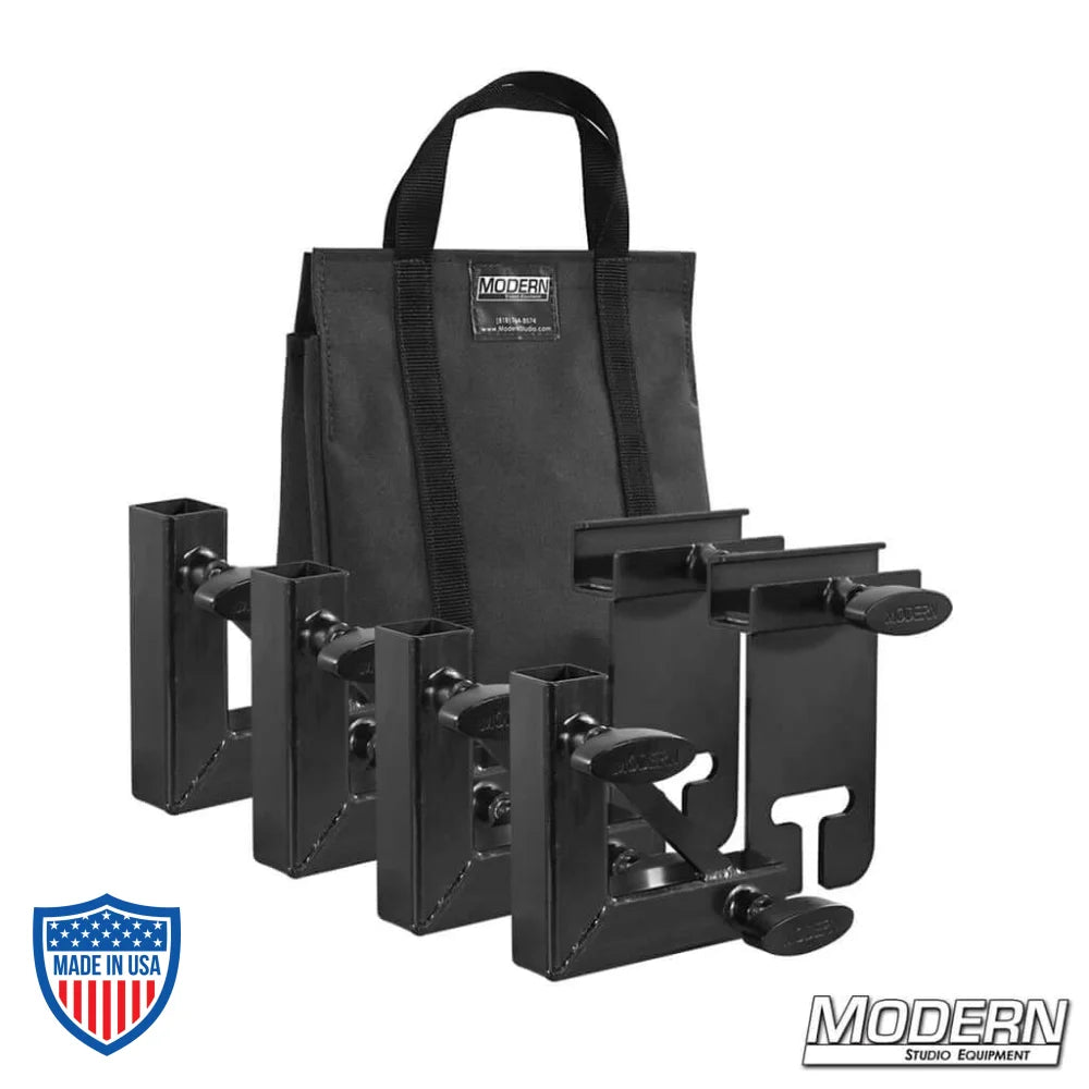 1" Square Stock Frame Kit for film grip rigging with black carrying bag