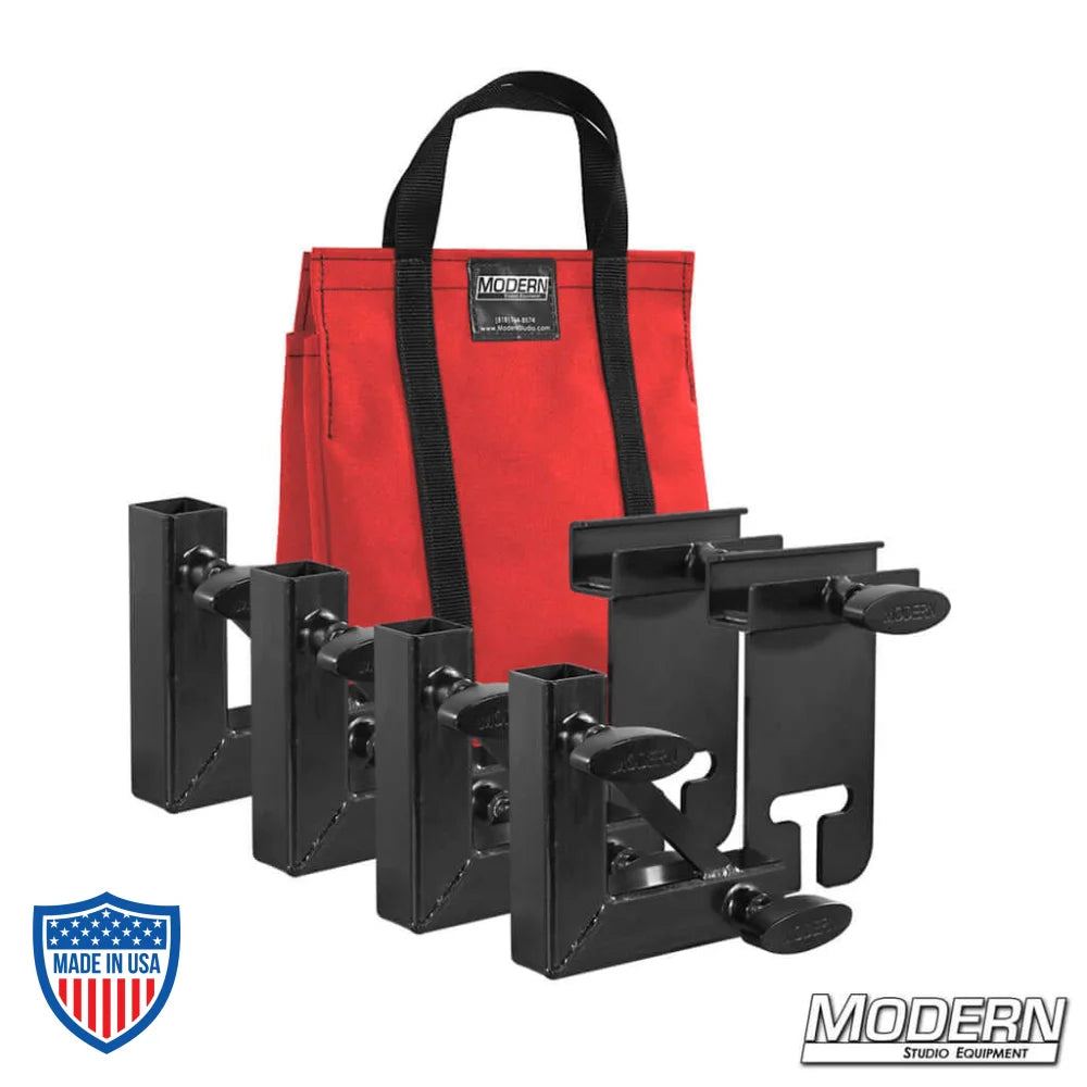 1" Square Stock Frame Kit with red carrying bag for film grip rigging