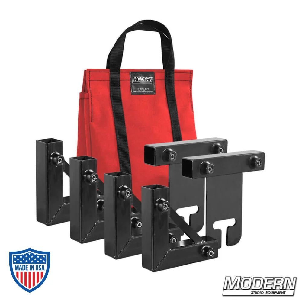 1" Square Stock Frame Kit with red carrying bag for film grip and rigging