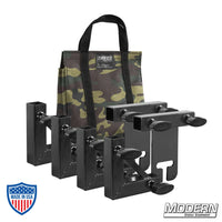 1" Square Stock Frame Kit for film grip rigging and square tube setup with camouflage carrying bag.