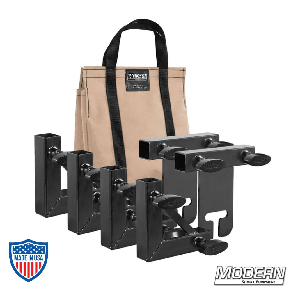 1" Square Hardware for film grip rigging with carrying case