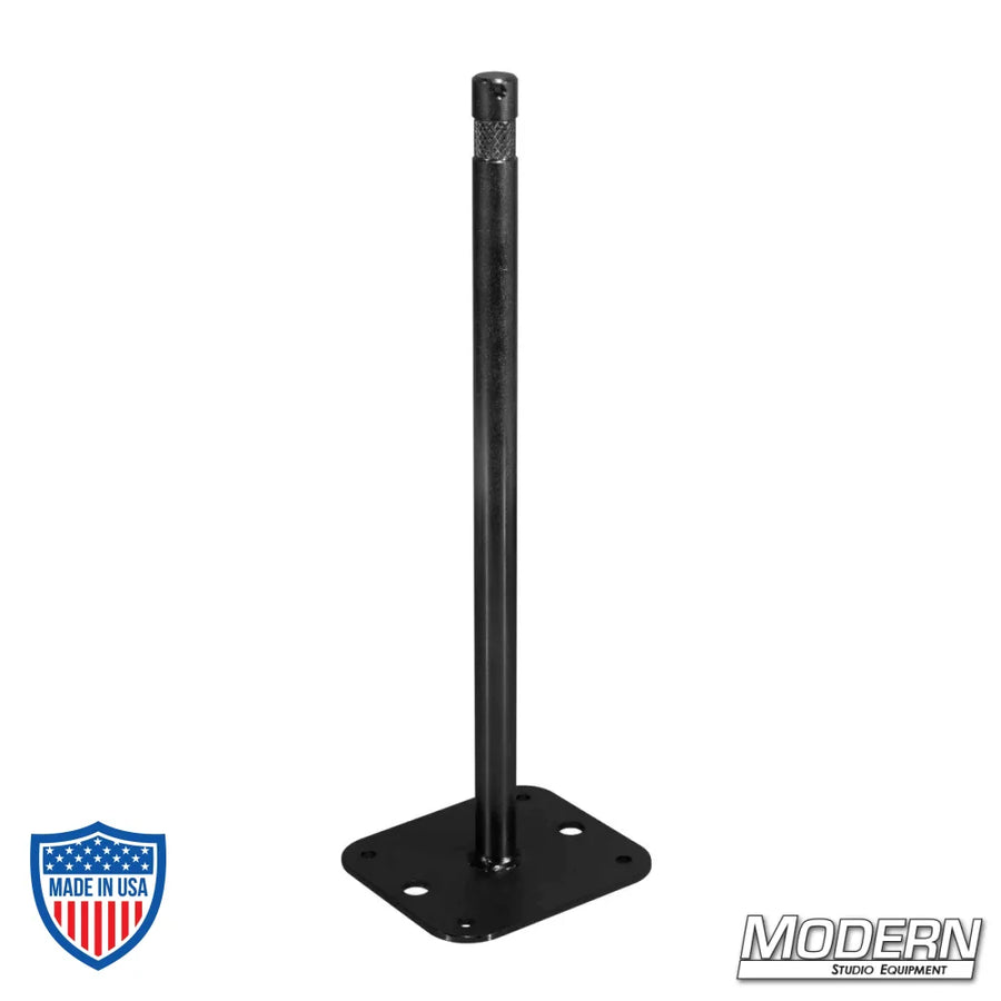 12" Baby Nail On Plate - Black Zinc