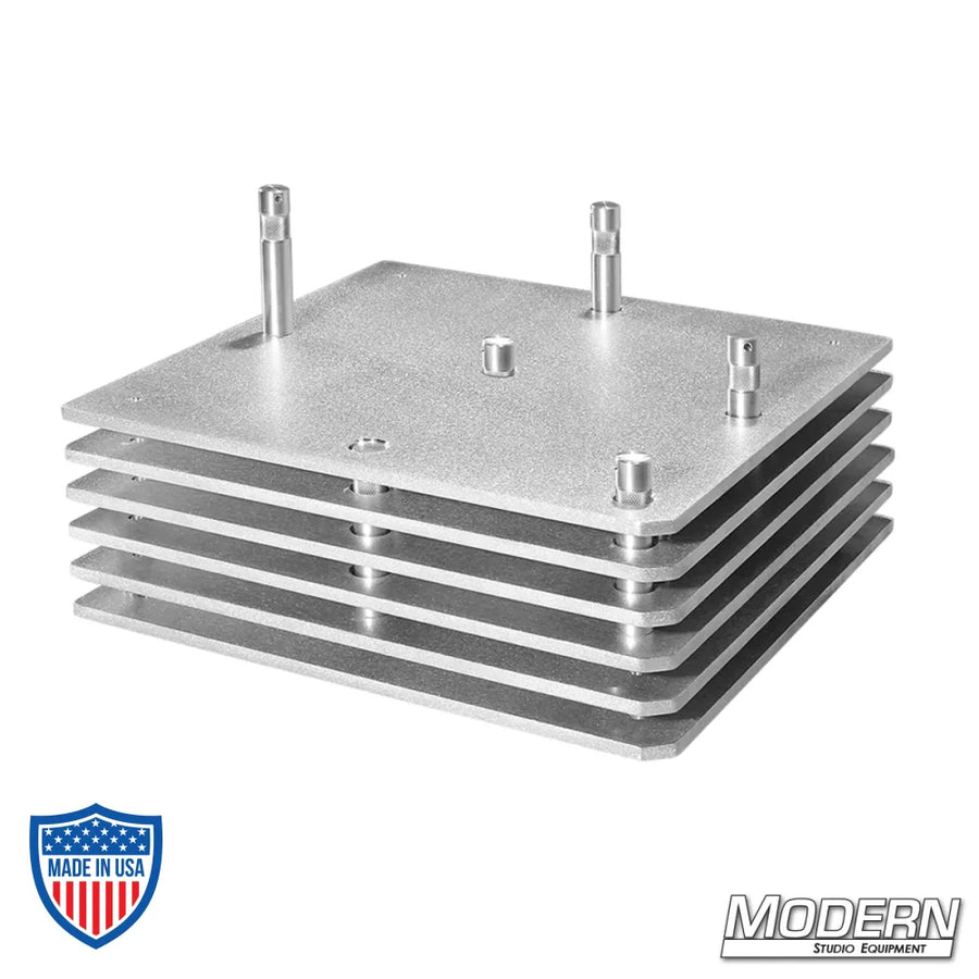 12" X Stacking Plates (Set Of 6) With 5/8" Baby Pins