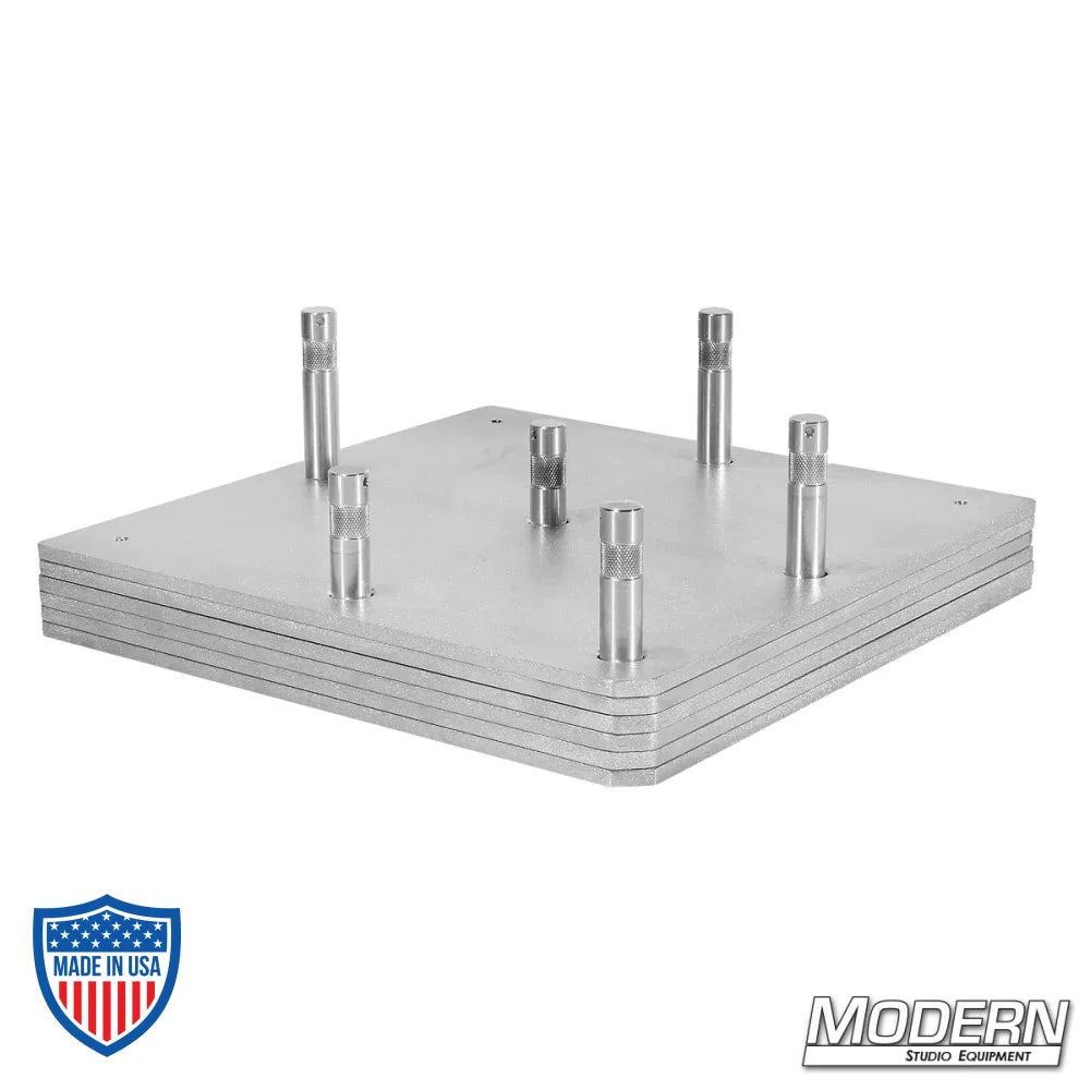 12" X Stacking Plates (Set Of 6) With 5/8" Baby Pins