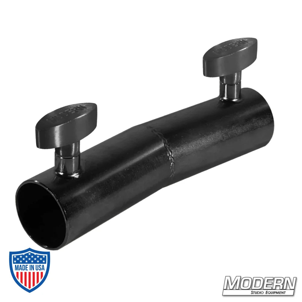 15° Sleeve for 1-1/4", Black Zinc with T-Handles, used to join 1-1/4" Schedule 40 aluminum Speed-Rail® for film grip and rigging.