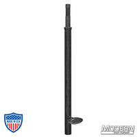 18" Baby Stand Extension in Black Zinc for film grip and rigging equipment.