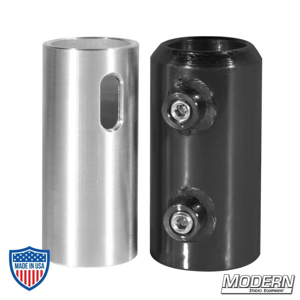 Telescoping wall spreader 2 piece kit for 1-1/4" Speed-Rail, black zinc for film grip rigging.