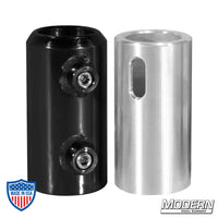 2 piece kit for 1-1/2" Speed-Rail telescoping wall spreader in black zinc, ideal for film grip and rigging applications