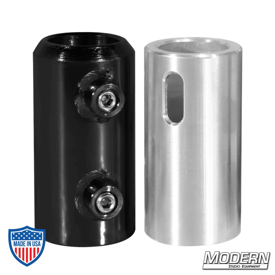 2 piece kit for 1-1/2" Speed-Rail telescoping wall spreader in black zinc, ideal for film grip and rigging applications