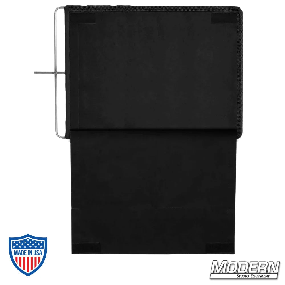 24" x 36" stainless steel frame covered with 16 oz. Commando cloth Floppy for film grip and rigging