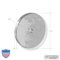 3-1/2" Aluminum Washer with 3/8" hole and 1/2" thickness for film grip and rigging