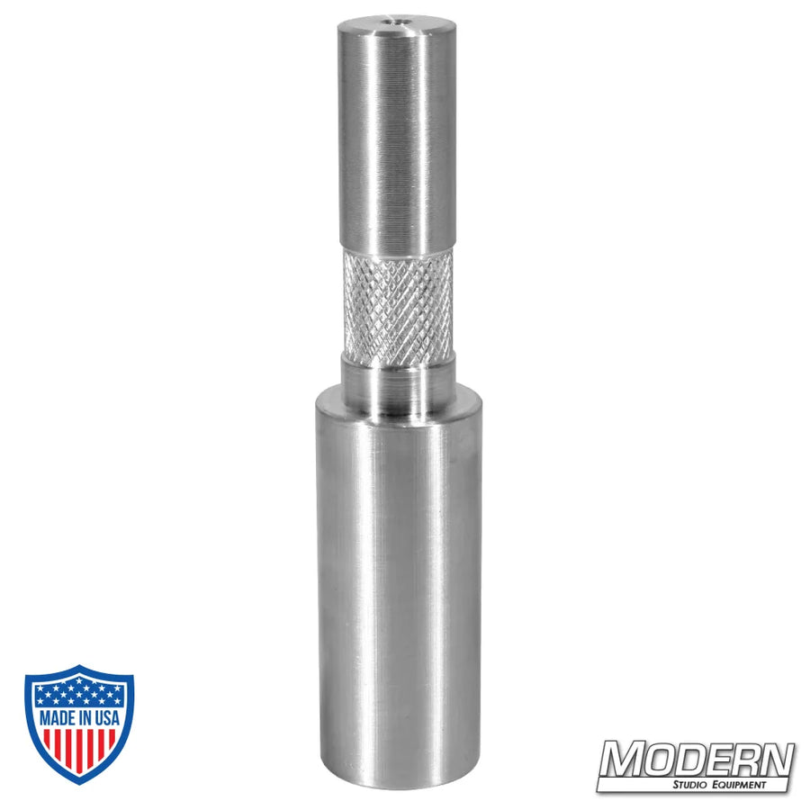 3-1/2" aluminum Speed-Rail® starter with 1-1/8" male pin for film grip and rigging tasks