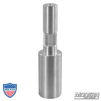 3-1/2" Speed-Rail® starter with Junior male pin for film grip rigging, 1-1/2" OD x 3-1/2" long aluminum, 1-1/8" male pin