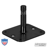 3" Baby Nail On Plate - Black Zinc