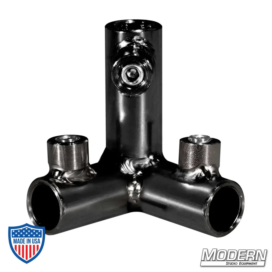 3-Way Corner For 5/8" - Black Zinc