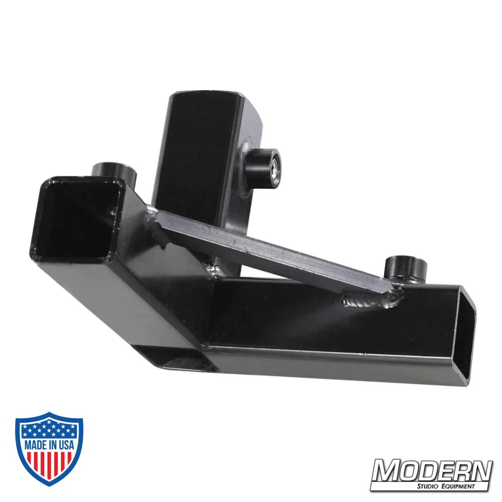 3-Way Pass Through Corner for 1" Square Tube in Black Zinc with Set Screws used in film grip and rigging.