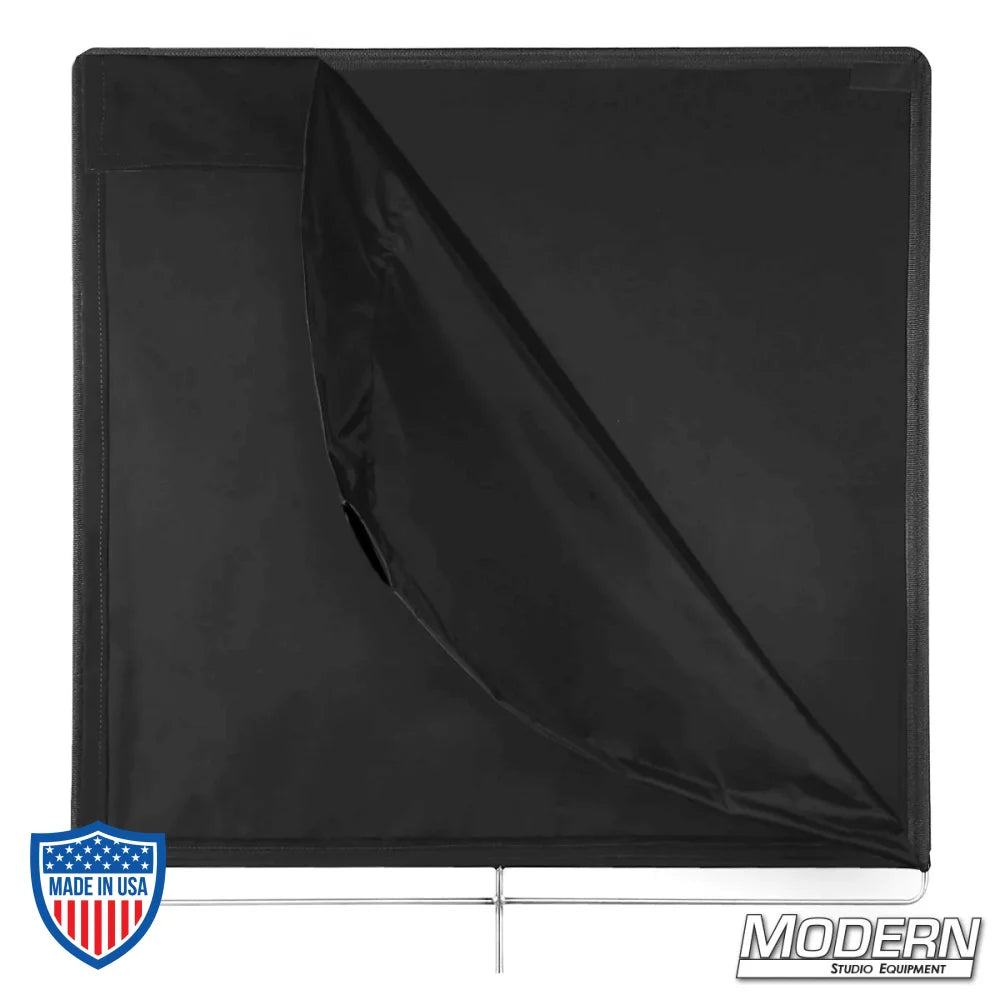 36" x 36" Black Underwater Floppy for film grip and rigging by Modern Studio Equipment, showing stainless steel frame and black cloth