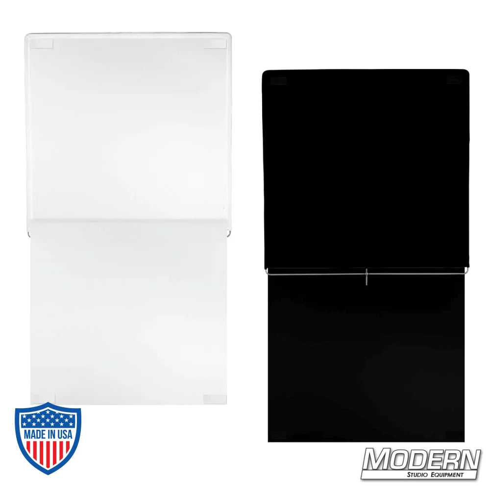 36x36 Ultrabounce® Floppy with white bounce and black negative fill sides for film grip rigging.