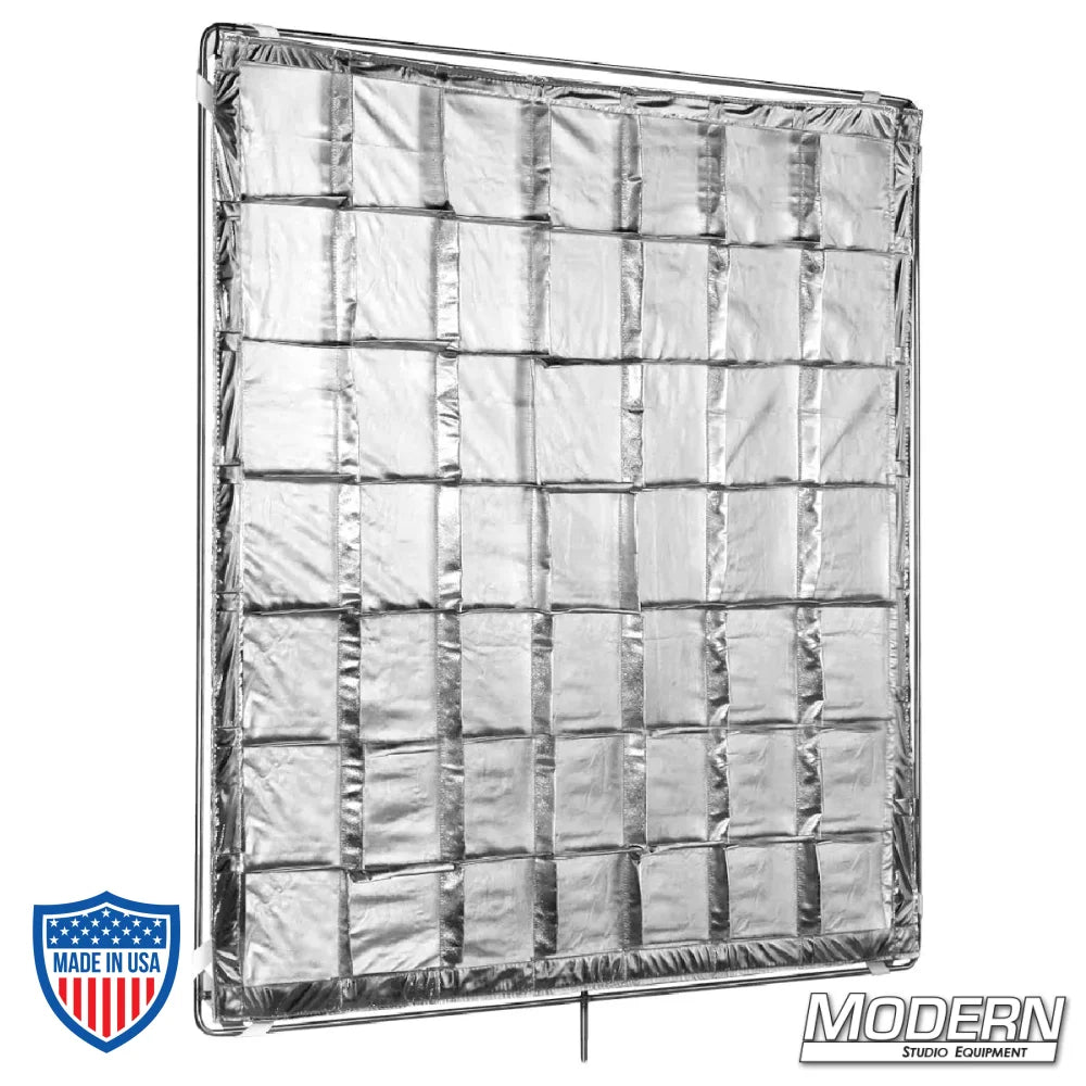 4' x 4' Slip on Shiny-Board Reflector - Silver with 6" x 6" reflector tiles for film grip and rigging use, frame not included