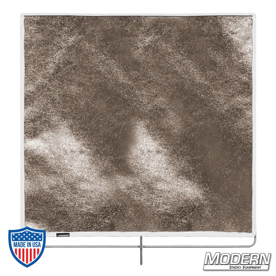 40" x 40" Gold Lame for film grip and rigging, Modern Studio Equipment logo visible