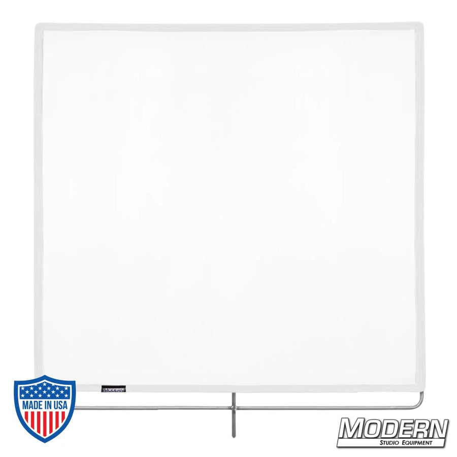 40" x 40" White China Silk Scrim with stainless steel frame for film grip and rigging to diffuse direct light sources