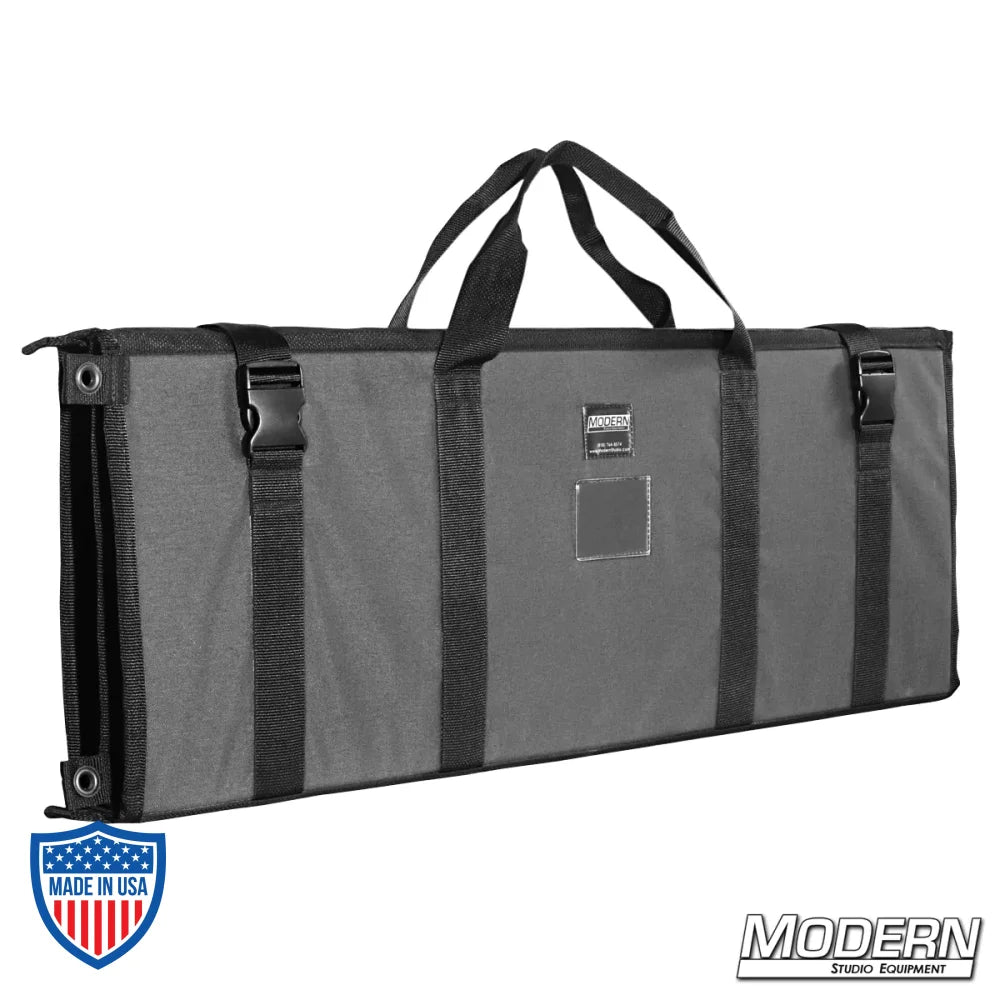Durable black zinc carrying case for film grip and rigging kit with handles and secure fasteners by Modern Studio Equipment