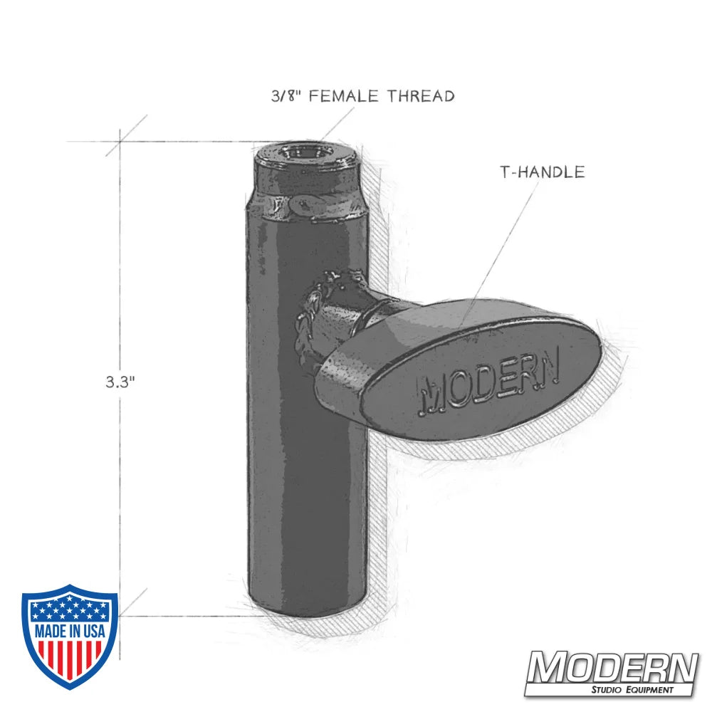 5/8" Receiver With 3/8" Female Thread - Black Zinc