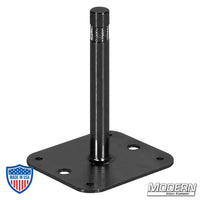 6" Baby Nail On Plate - Black Zinc