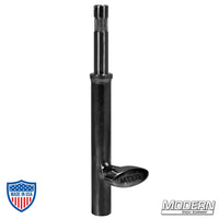 6" black zinc baby stand extension for film grip and rigging equipment by Modern Studio Equipment