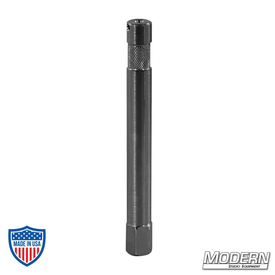 6" Steel Baby Pin With 3/8" Female Thread - Black Zinc