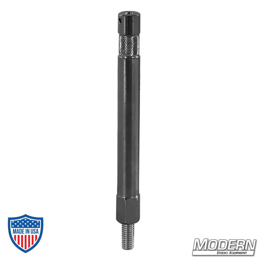 6" Steel Baby Pin With 3/8" Male Thread - Black Zinc