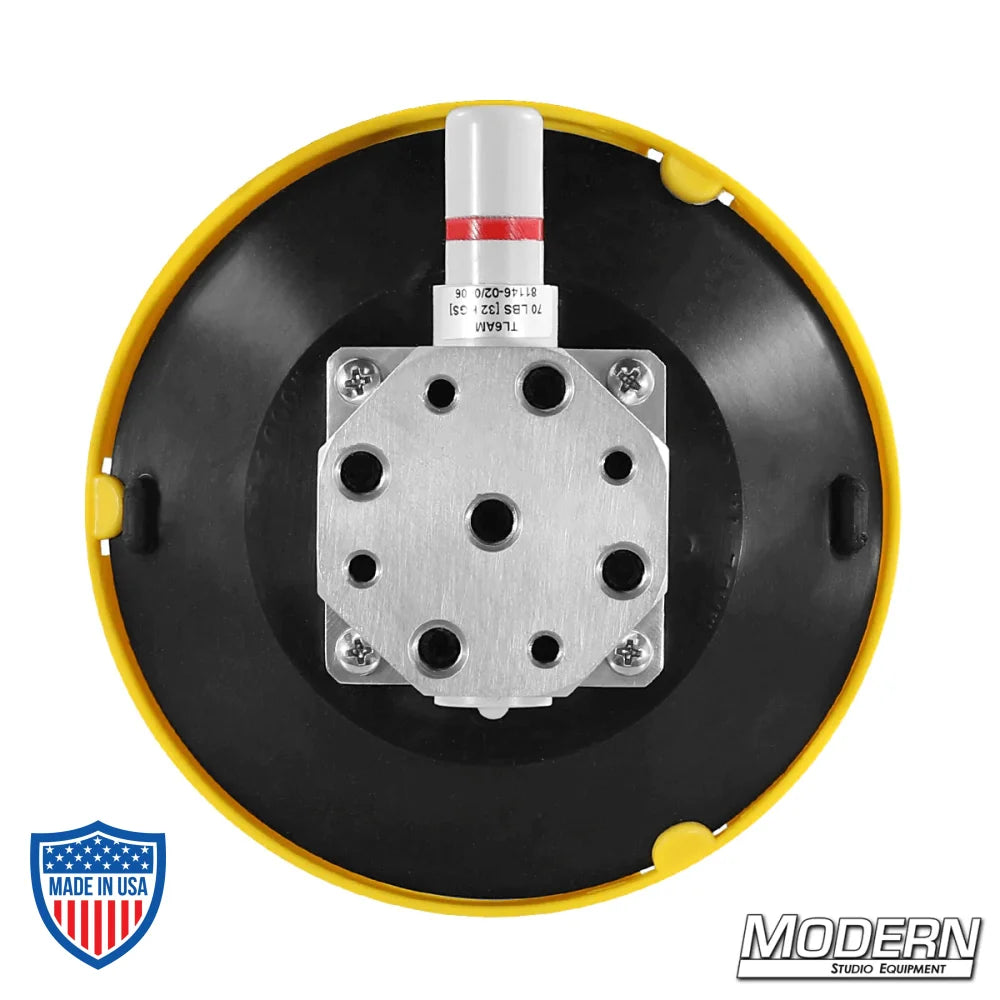 6" suction cup with multi-thread block for film grip rigging solutions.