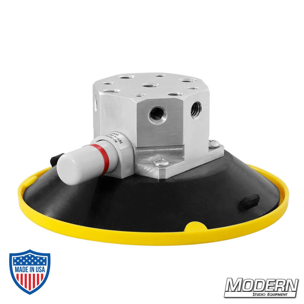 6" suction cup with multi-thread block for film grip and rigging by Modern Studio Equipment